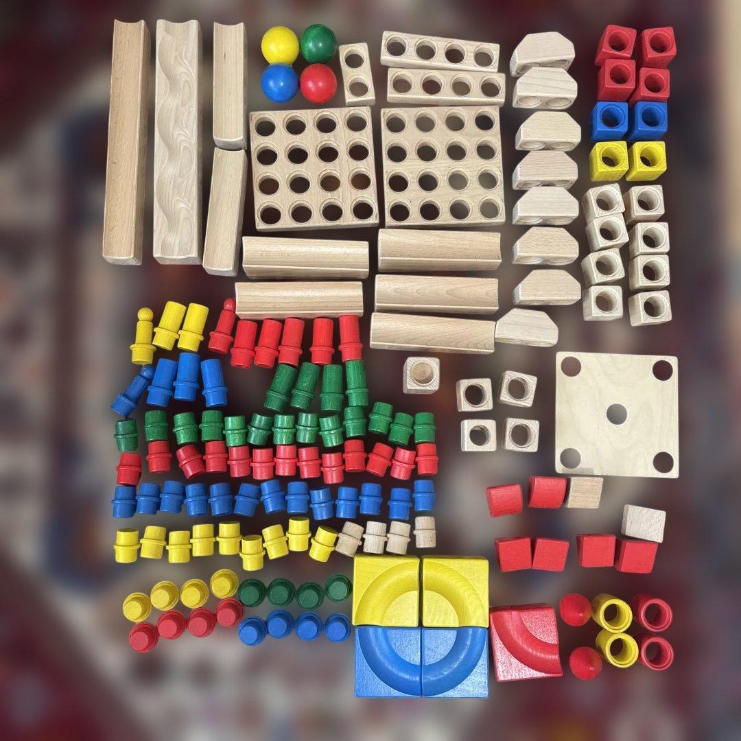 nic CUBIOクーゲルバーンと積木セット　欠品あり