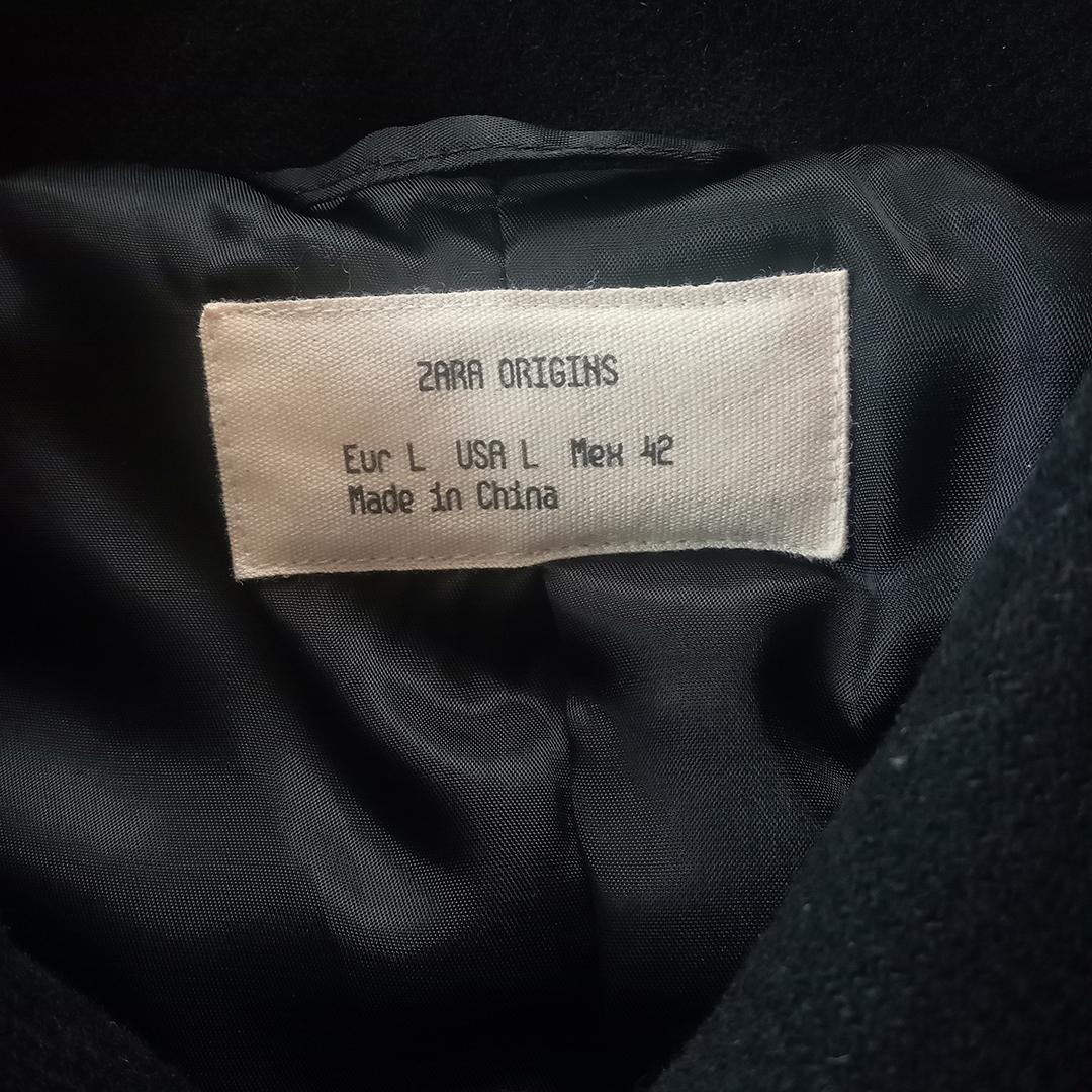 ZARA ORIGINS ポケット ウールブレンド ジャケット L ブラック