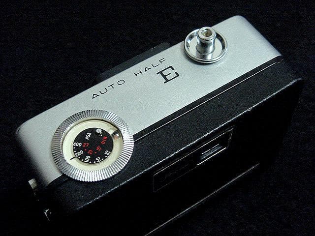 873247 撮影可 リコー オートハーフ E 青メタリック autohalf