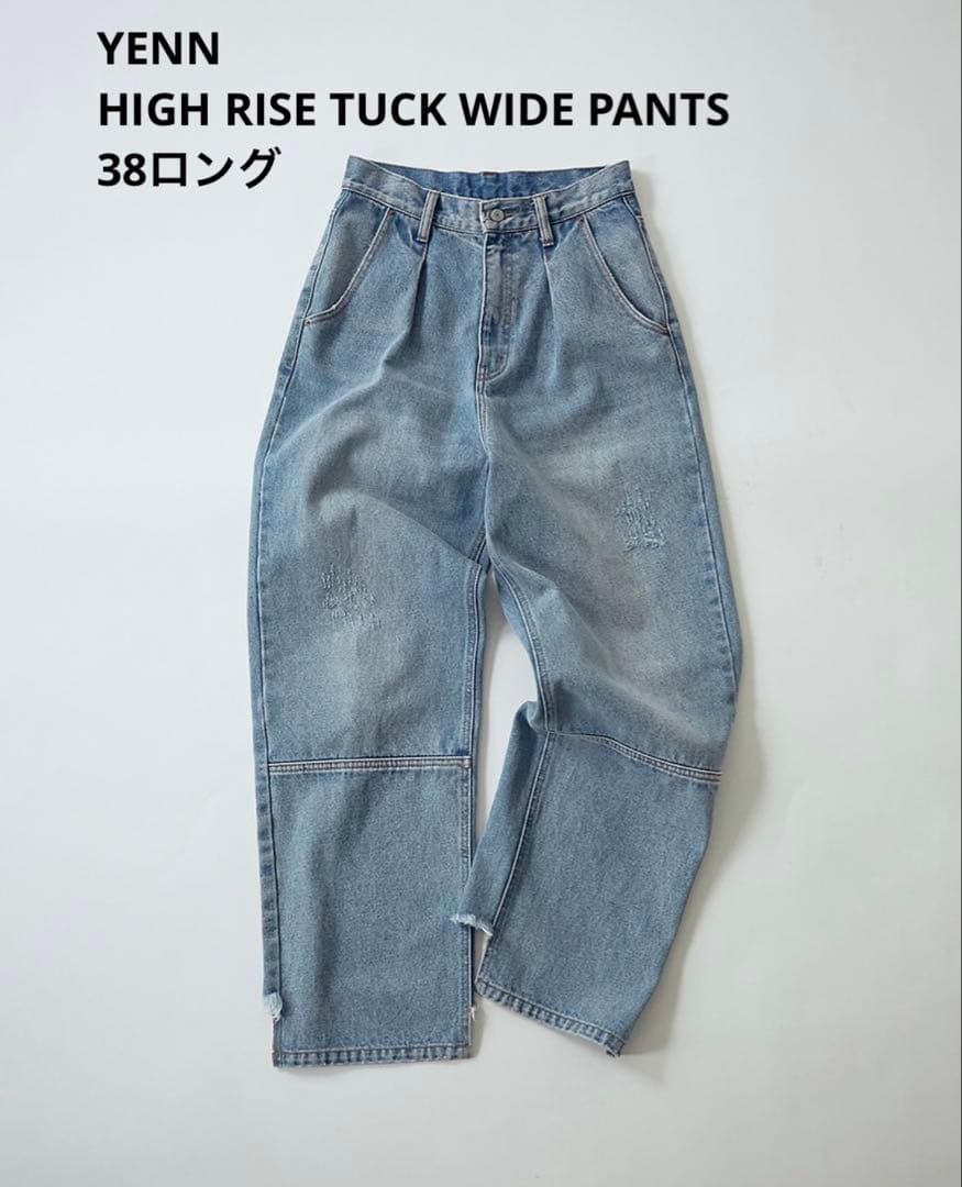 正規新品YENN HIGH RISE TUCK WIDE PANTS 38ロング