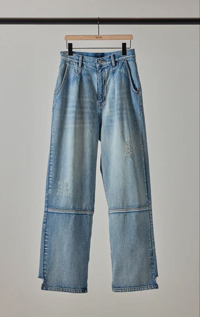 正規新品YENN HIGH RISE TUCK WIDE PANTS 38ロング