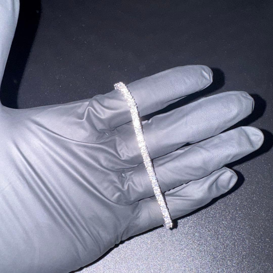 モアサナイト テニスブレスレット 3mm 19cm シルバー925