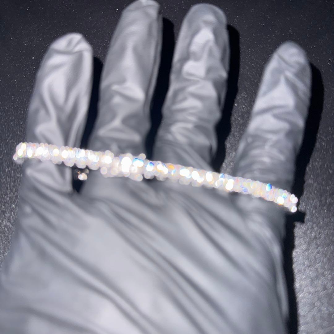 モアサナイト テニスブレスレット 3mm 19cm シルバー925