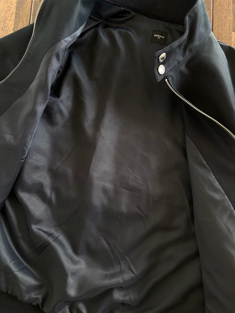 エディフィス/極美品 22AW ハリントンJKT シルバーボタン ブラック L