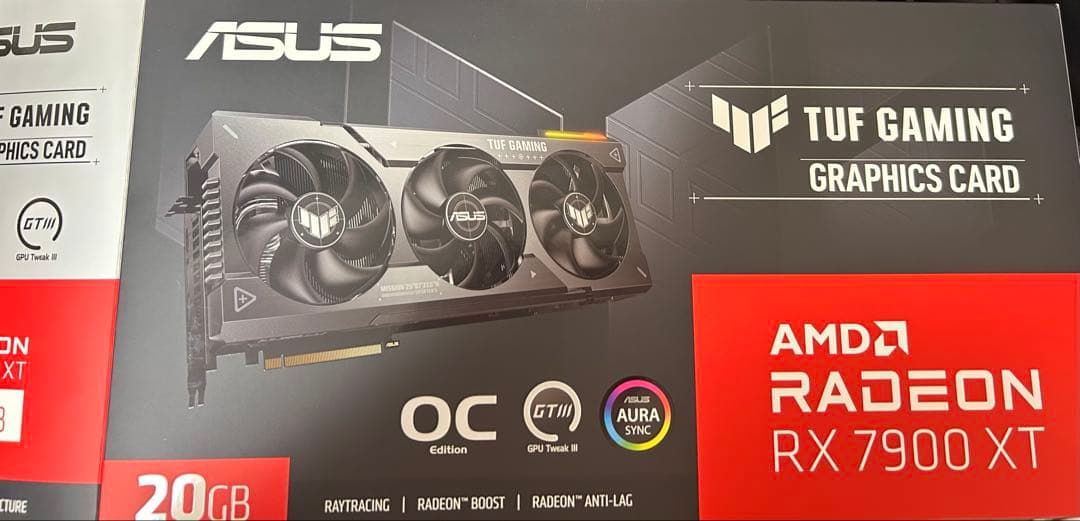 【箱付き】ASUS TUF RX 7900 XT OC Edition 20GB