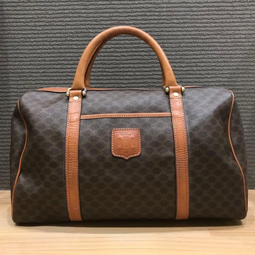 CELINE セリーヌ ボストンバッグ マカダム柄 ヴィンテージ