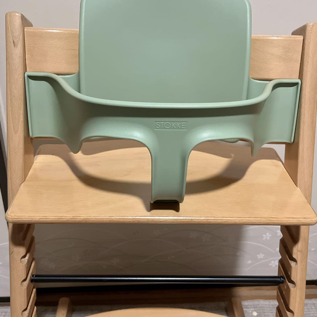 ストッケ　トリップトラップ　ナチュラル　ベビーセット&ハーネス付