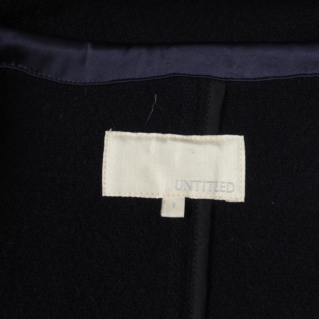 Y6284*UNTITLED アンタイトル☆ウール☆ダッフルコート☆紺ネイビー