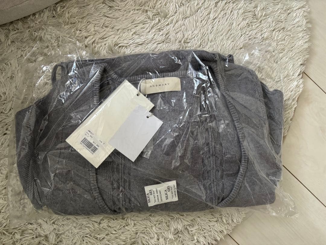 トップス ANDMARY Sharon ribbon tops gray