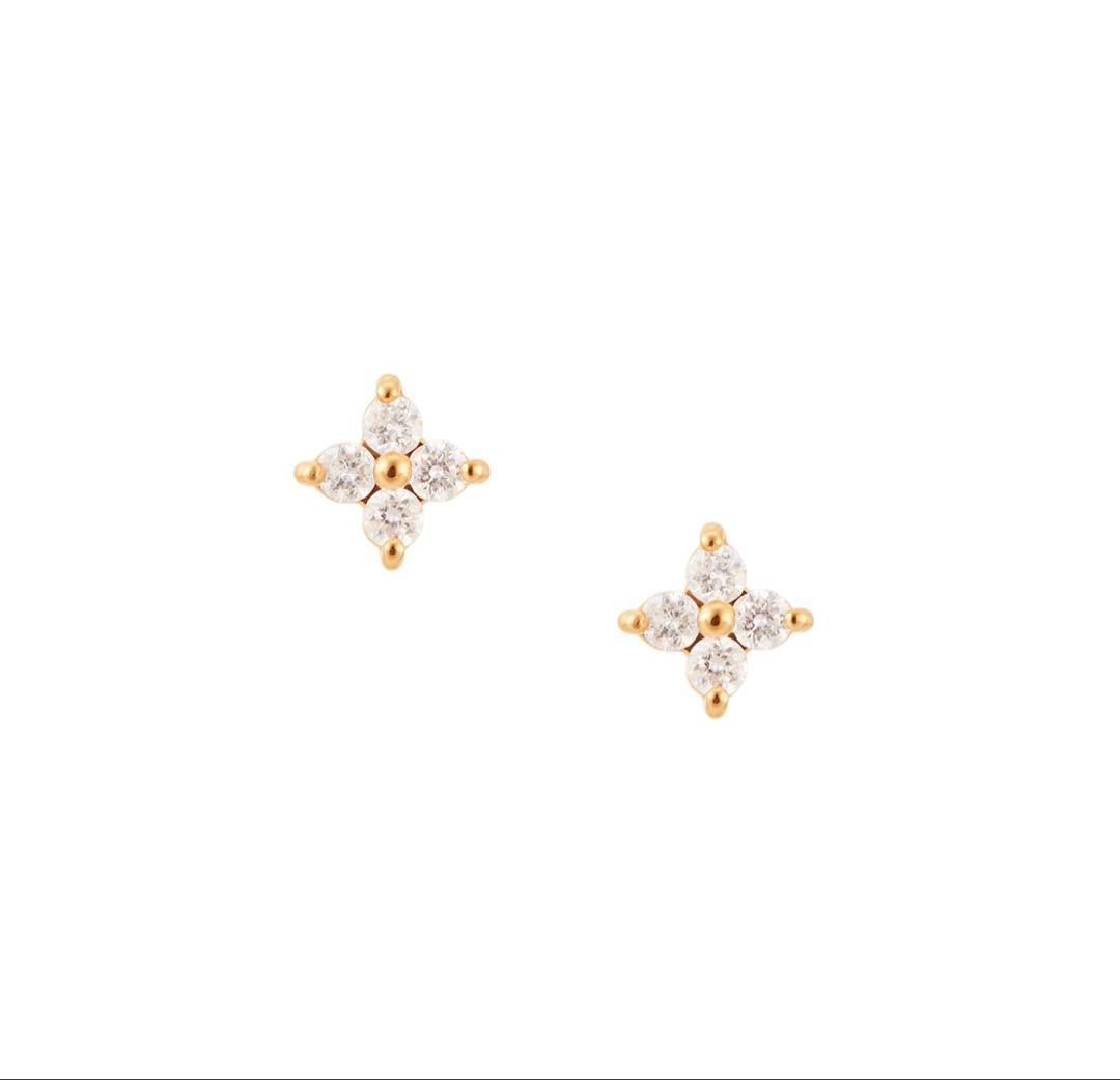 【はぜどん】TSUTSUMI シンプルダイヤモンドピアス k18 片耳