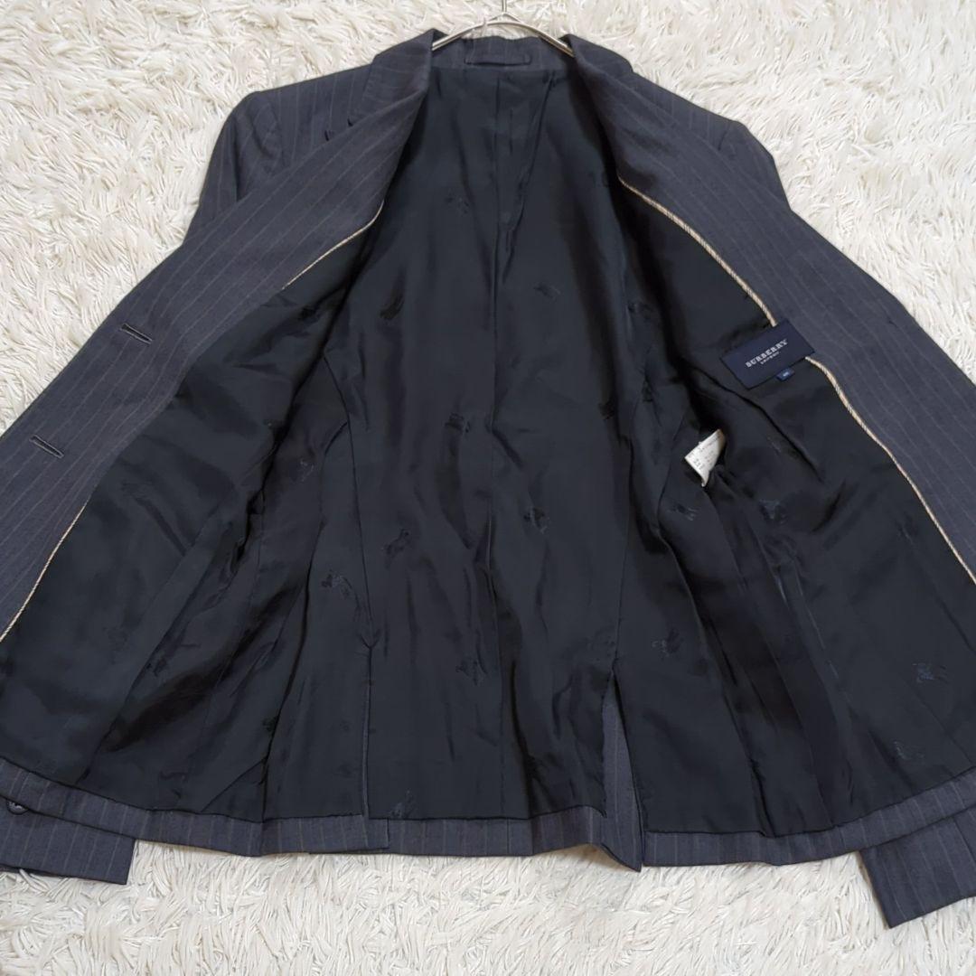 極美品 40 バーバリーロンドン パンツスーツ セットアップ 裏地ホースロゴ