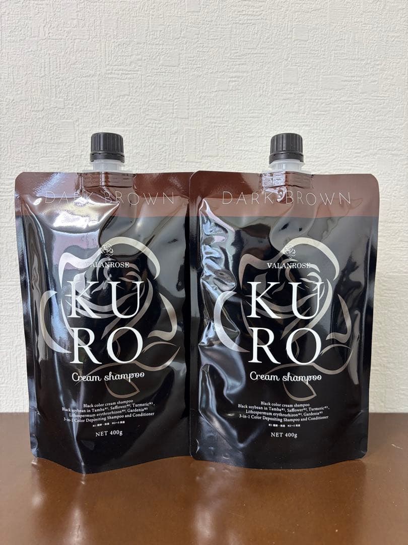 ①KURO Cream Shampoo ダークブラウン 400g 2個セット