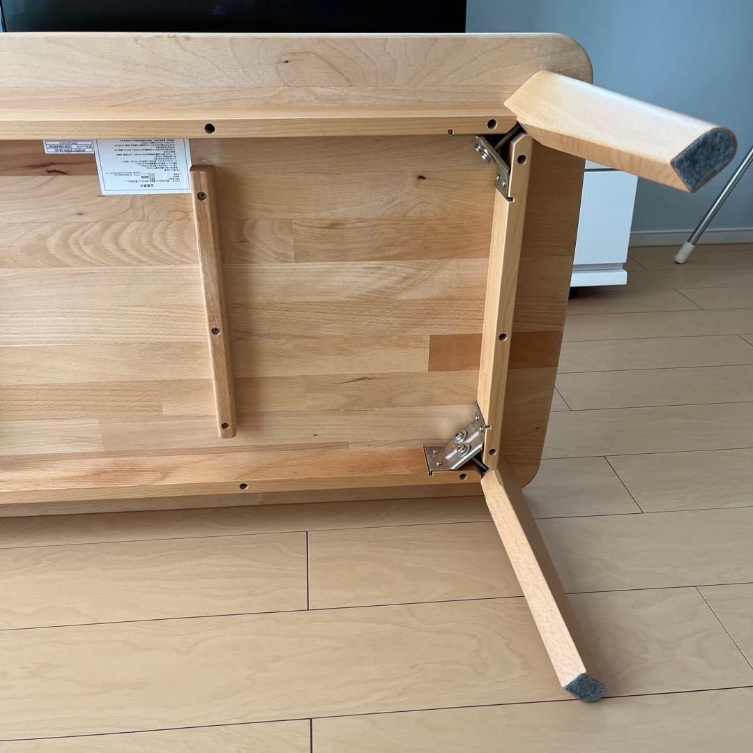 木製 長方形テーブル 約幅120cm x 奥行60cm x 高さ38cm