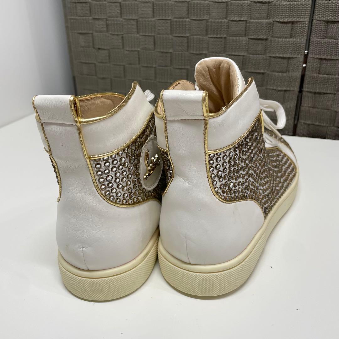 カ*レ様 Christian Louboutin ストーン装飾 ハイカットスニー