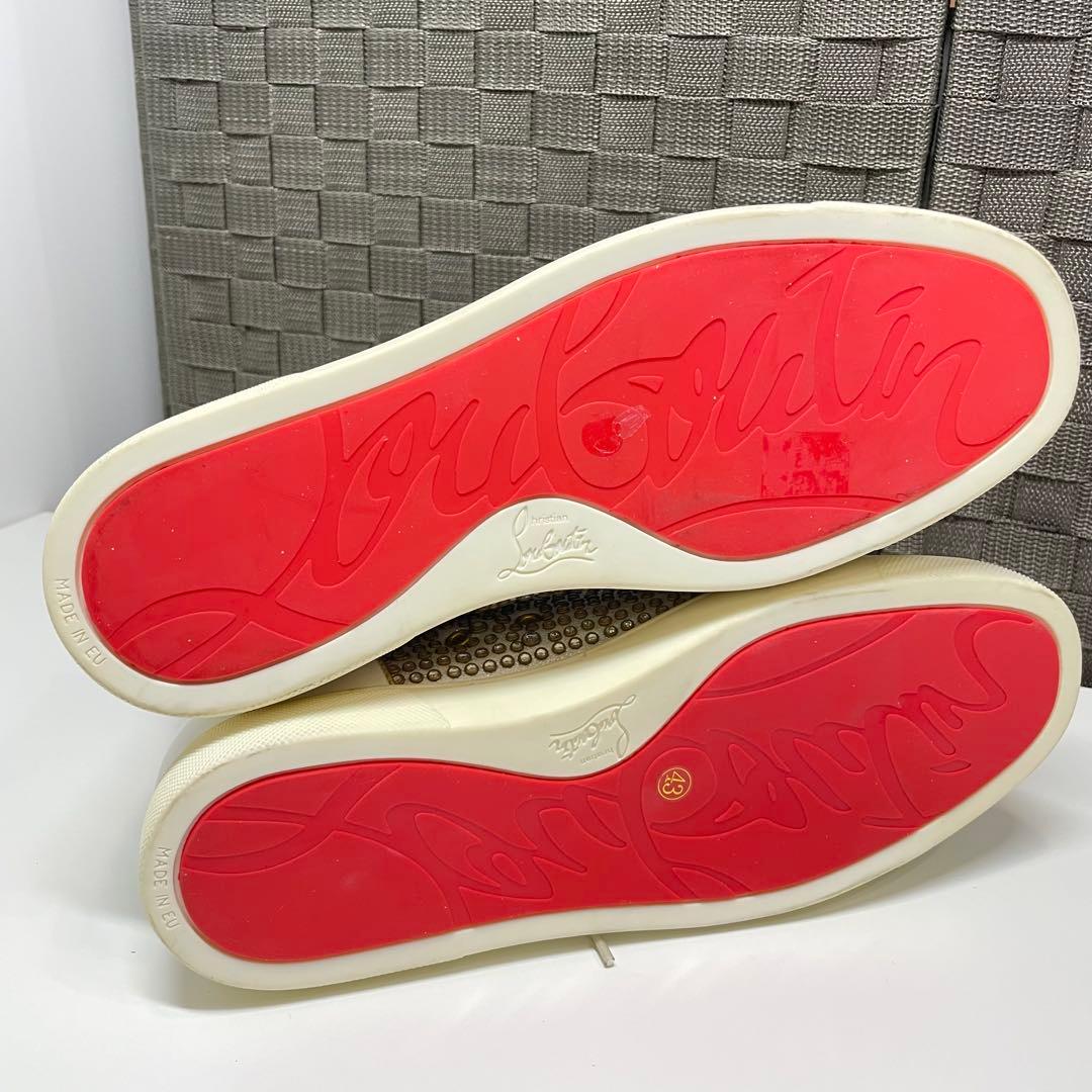 カ*レ様 Christian Louboutin ストーン装飾 ハイカットスニー