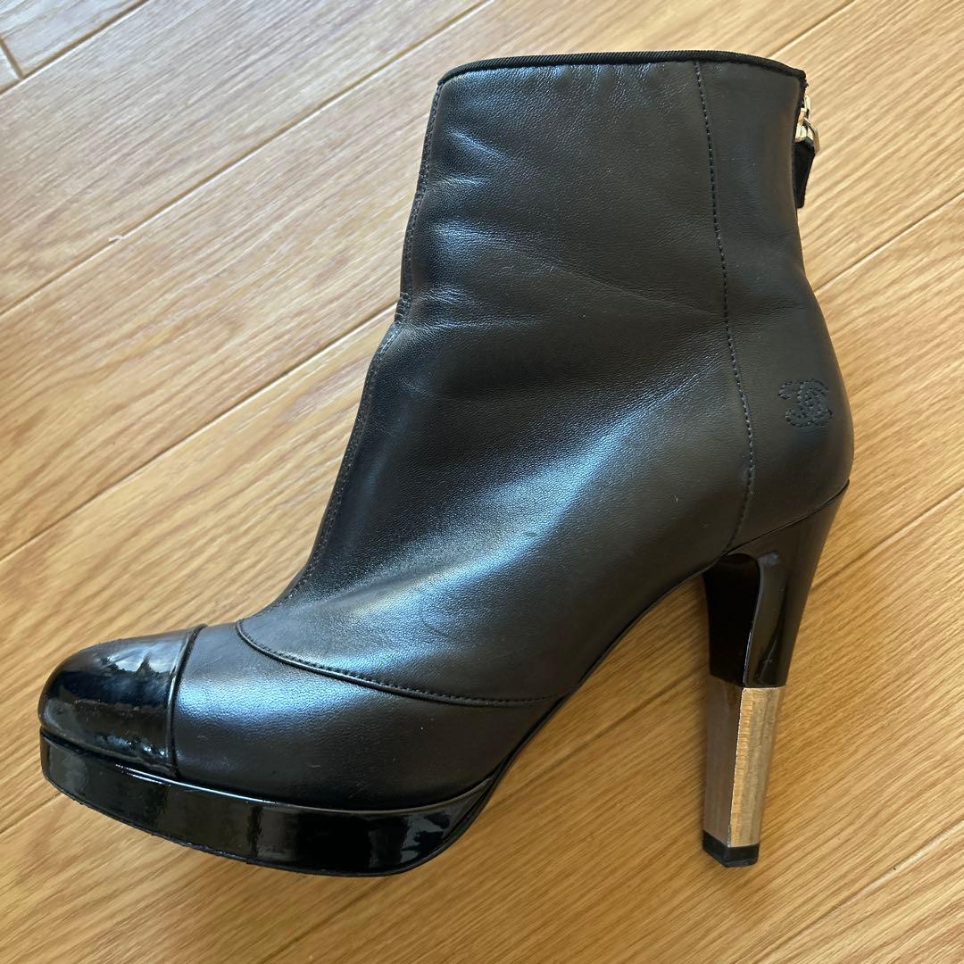 最終値下　シャネル　サイズ　37 ショートブーツ