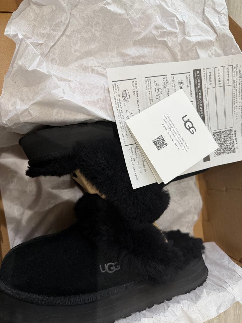 UGG アグ ディスケット ブラック 25cm USA8サイズ