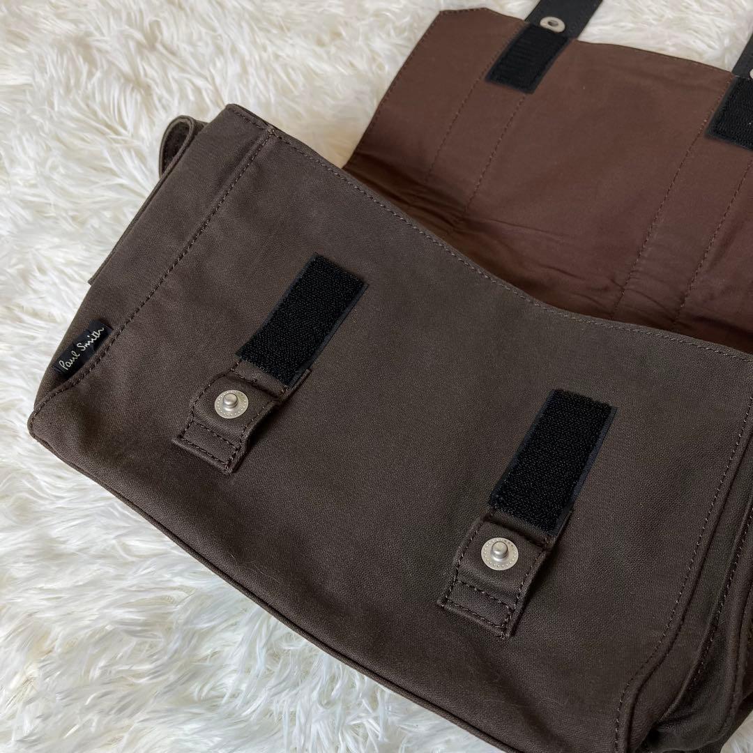 美品 Paul Smith ショルダーバッグ メッセンジャーバッグ キャンバス