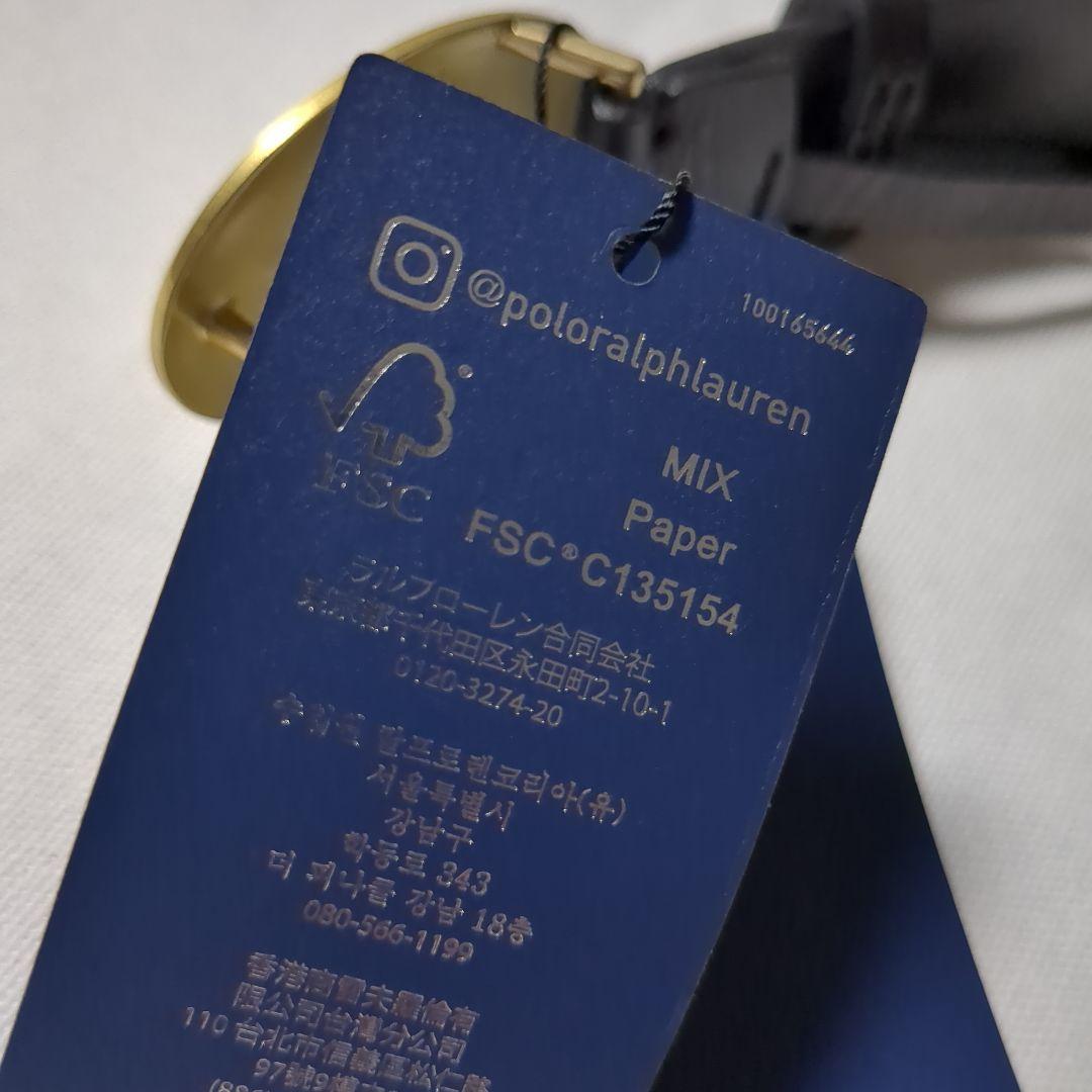 新品 POLO RALPH LAUREN オーバルバックル カーフスキン ベルト