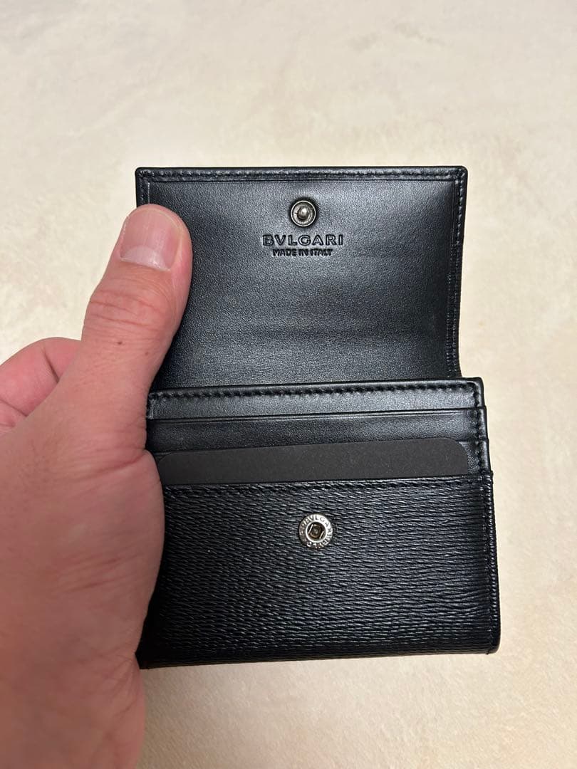 BVLGARI ブラックレザー ケース