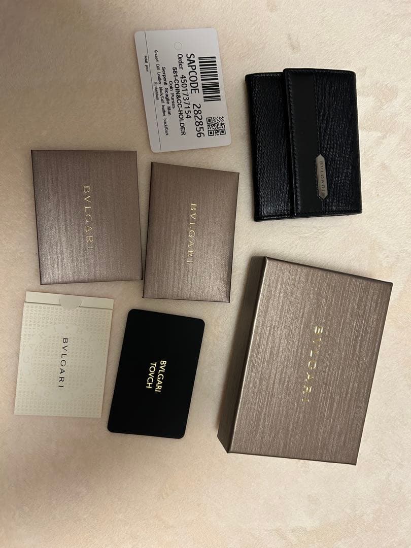 BVLGARI ブラックレザー ケース