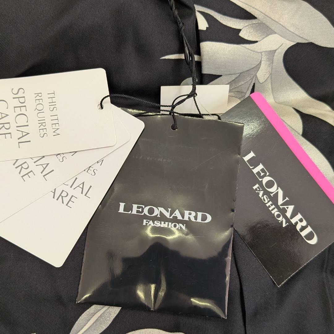【未使用】LEONARD レオナール 高級ダウン ブラック ファー 紐付き ４２