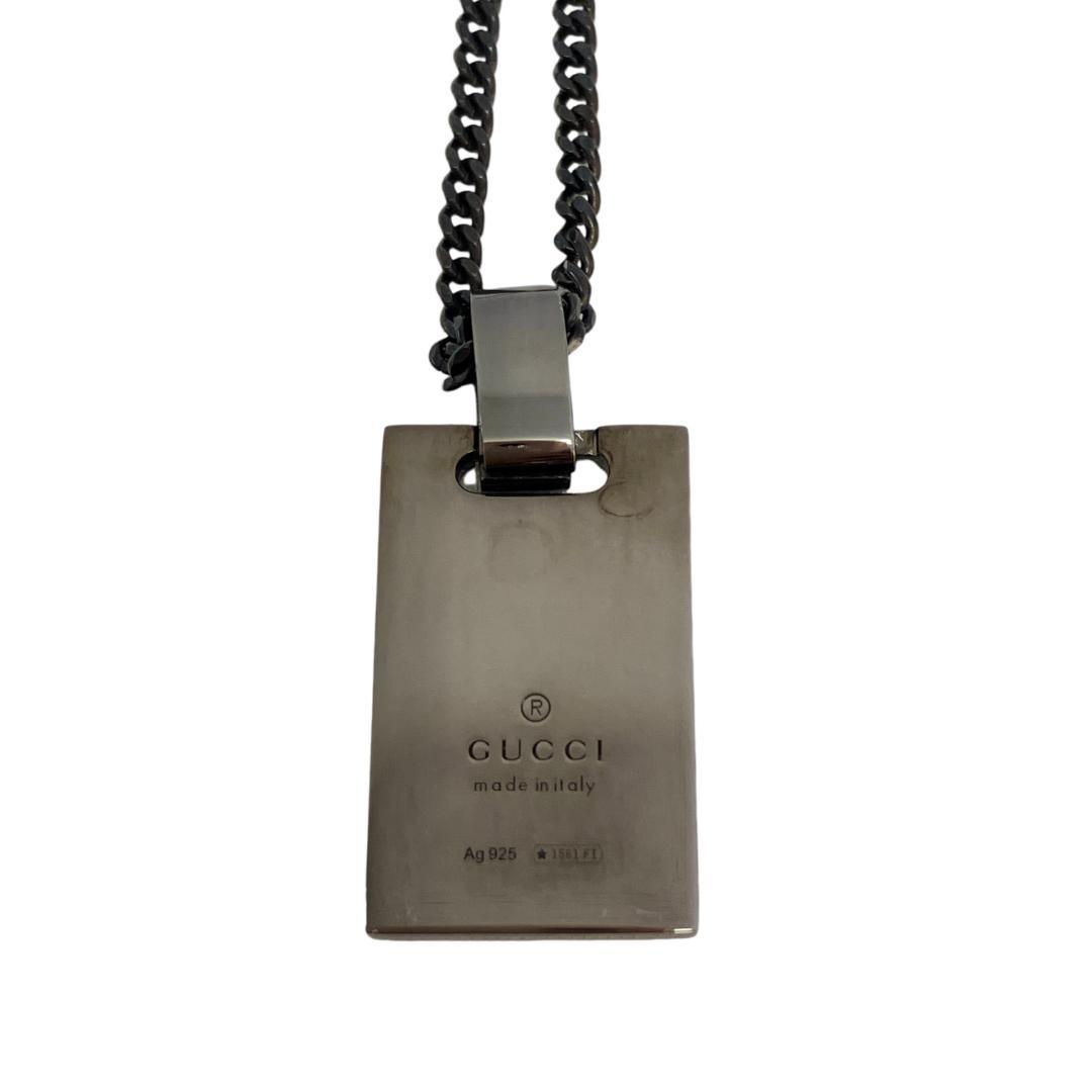 新品未使用 GUCCI グッチ ネックレス ウルトラブラック シルバー 925
