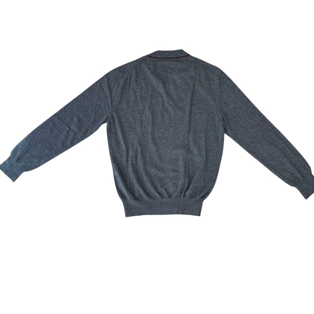 エルメス 未使用級 カシミヤ100% Vネック セーター ニット グレー L