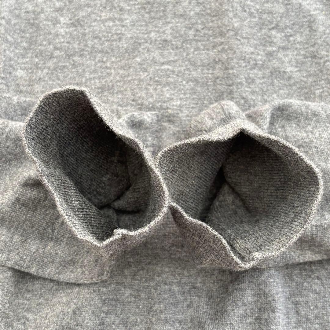 エルメス 未使用級 カシミヤ100% Vネック セーター ニット グレー L