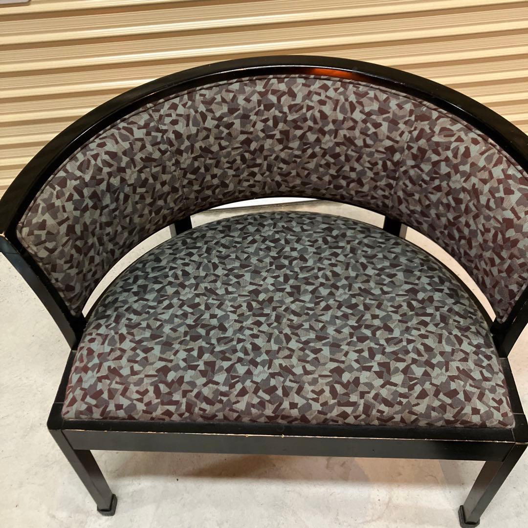 昭和レトロ マルニ ベントウッド 木製ロビーチェア ラウンジチェア 幾何学模様