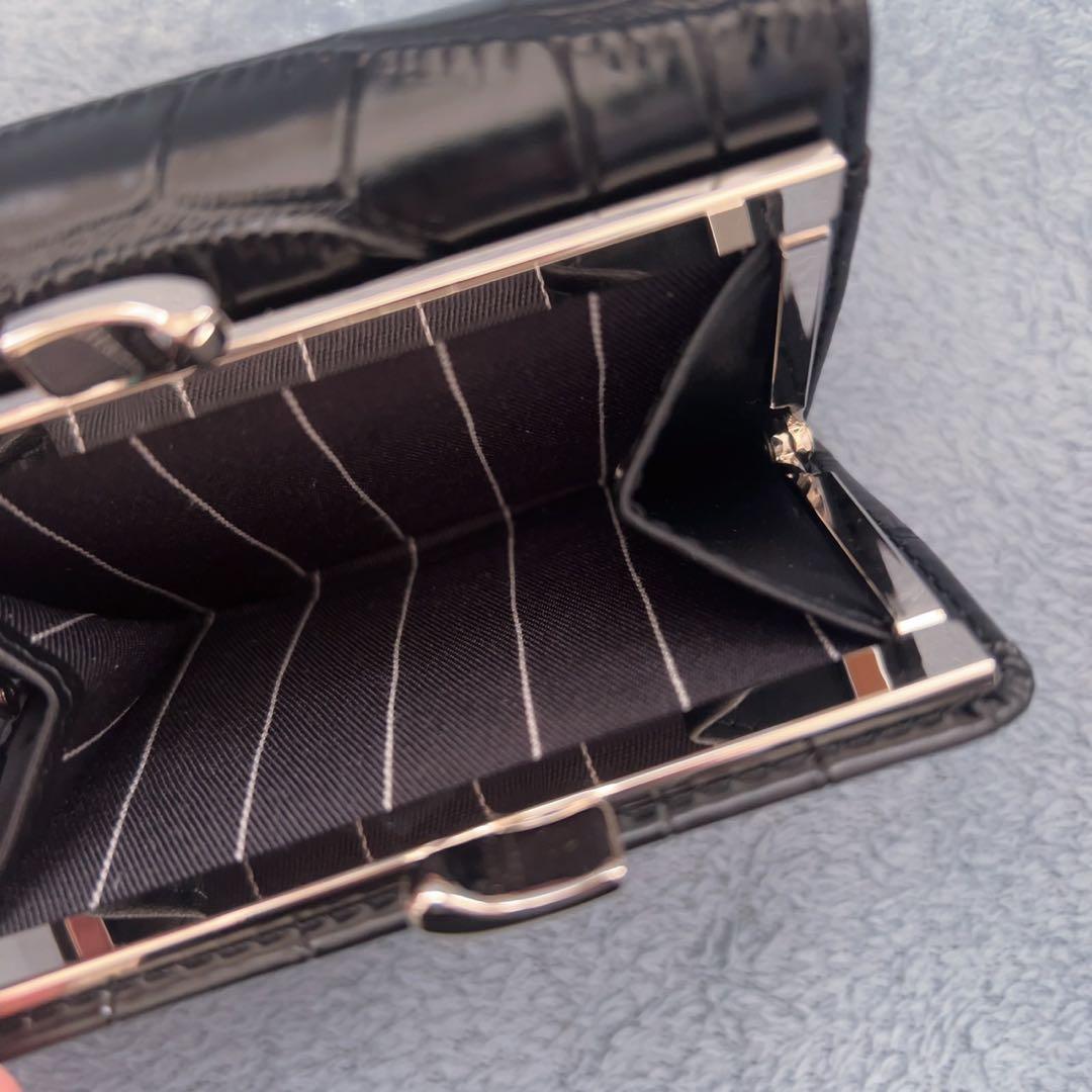 Vivienne Westwood黒 クロコダイル風 三つ折り財布