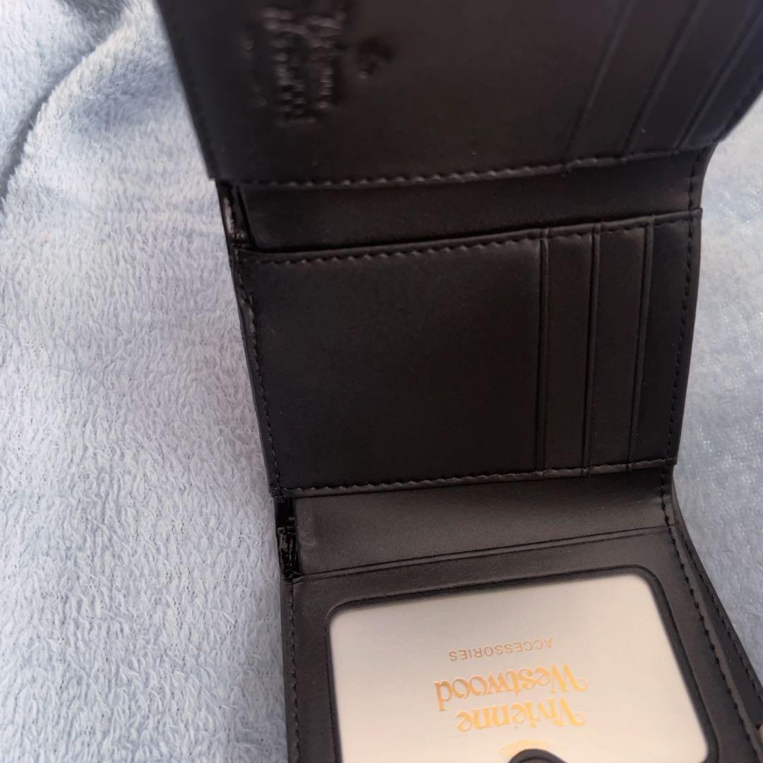 Vivienne Westwood黒 クロコダイル風 三つ折り財布