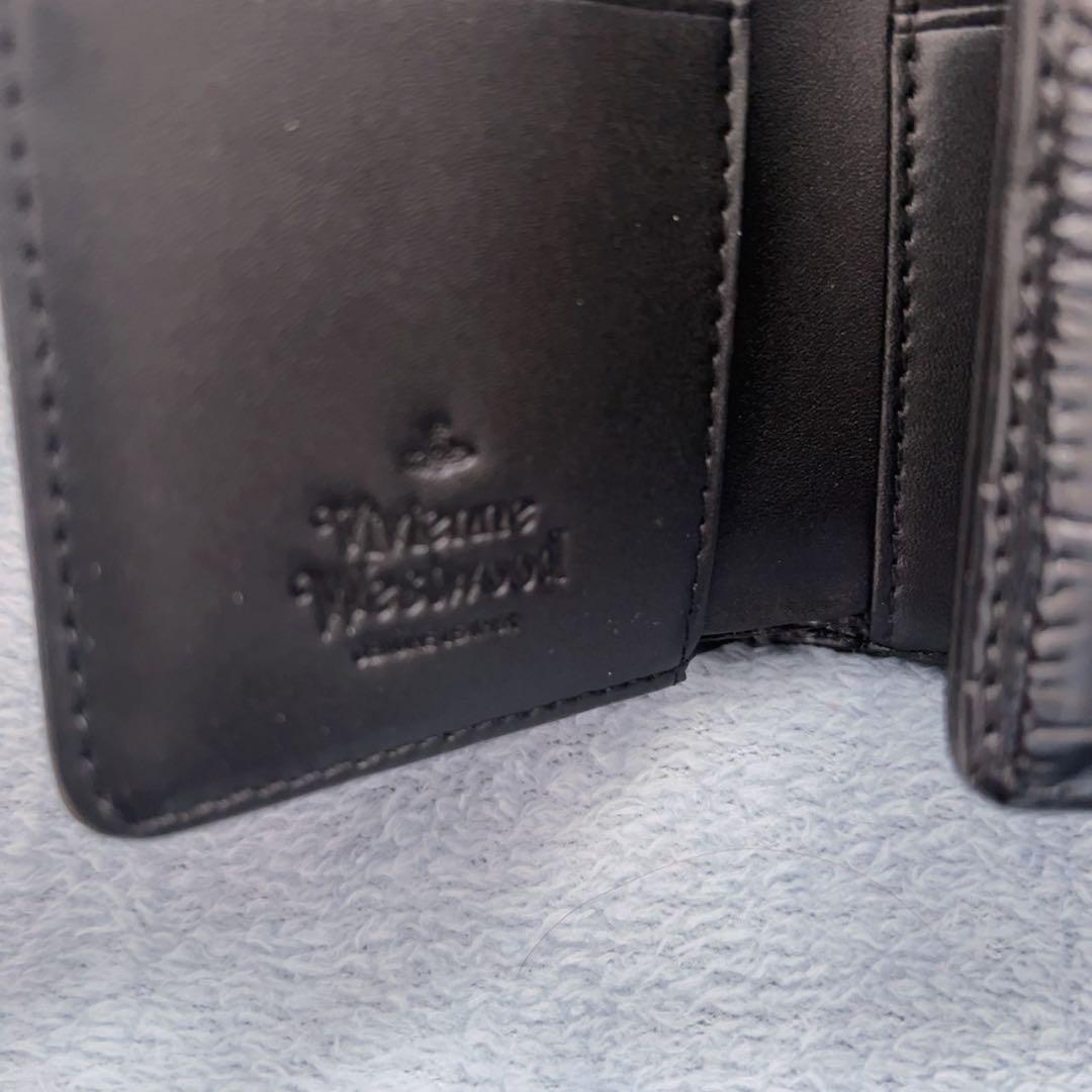 Vivienne Westwood黒 クロコダイル風 三つ折り財布