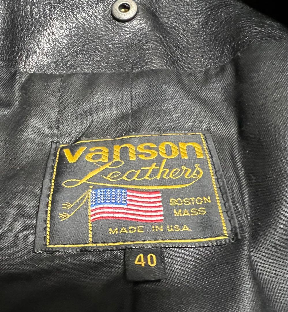 jiro様VANSON RJV シングル ライダース ジャケット USA製 40