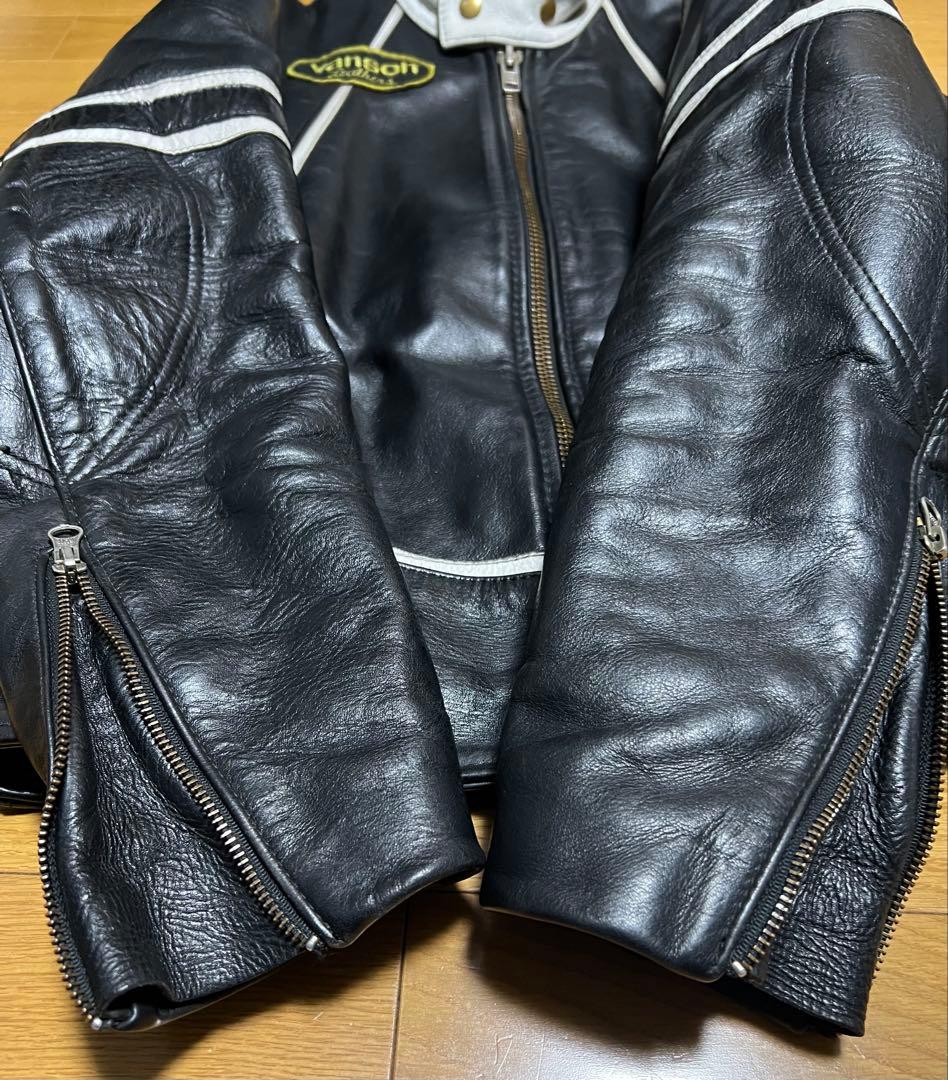 jiro様VANSON RJV シングル ライダース ジャケット USA製 40