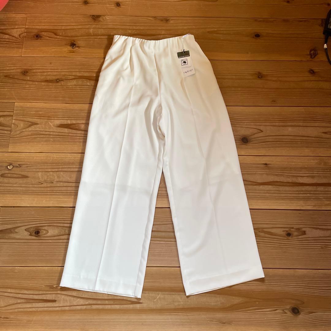 新品未使用品【INDIVI】ジャケット＋ワイドパンツ S　 白　ホワイト