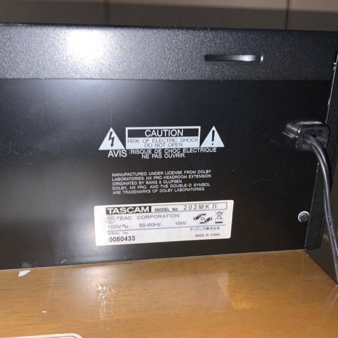 【美品】TASCAM 202MKⅥ タスカム ダブルカセットデッキ