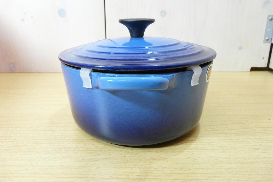 LE CREUSET ココット・ロンド 18cm アザーブルー 両手鍋②