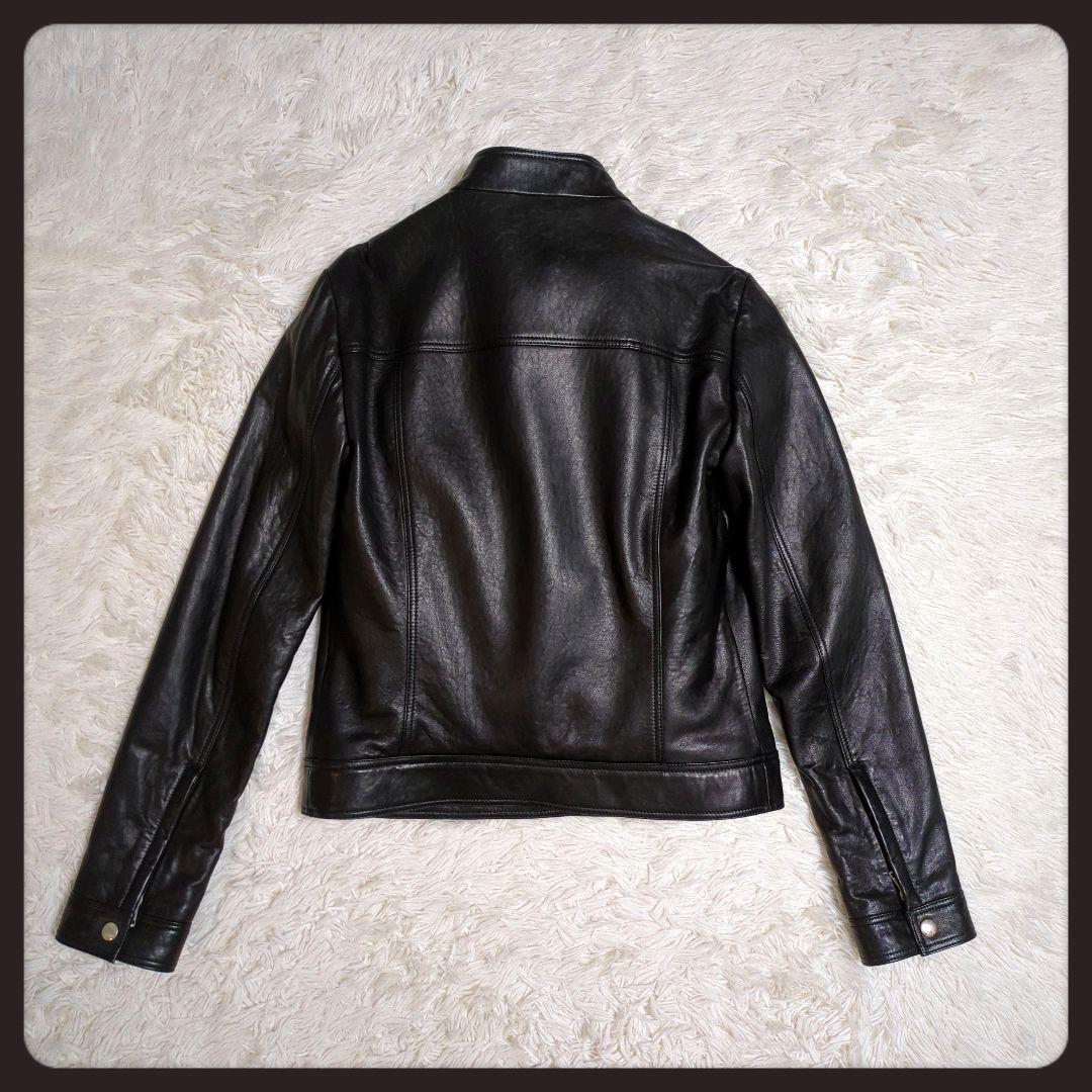 【入手困難・美品】グッチ☆レザージャケット ラムレザー LL ブラック×レッド