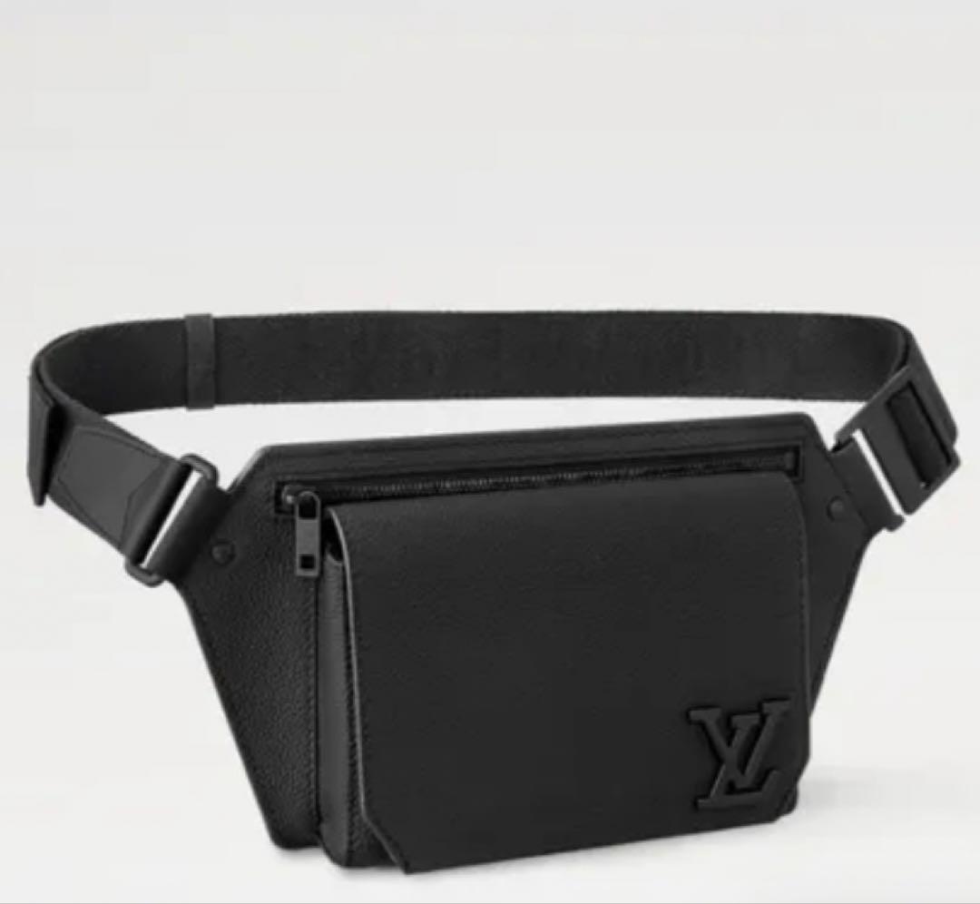 [新品同様] ルイヴィトン　アエログラム　テイクオフ　スリングバッグ　黒