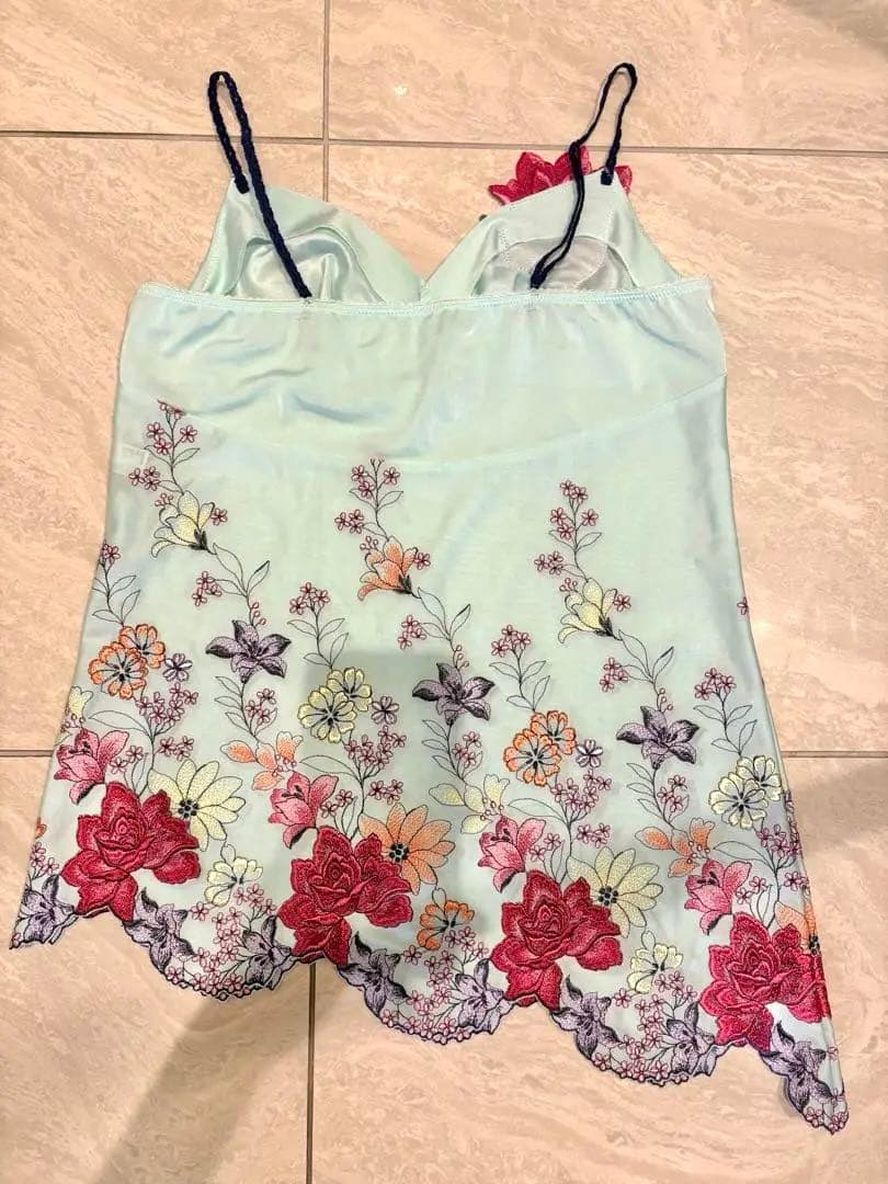 Salute 秋の七草　キャミソール 水色　秋の七草