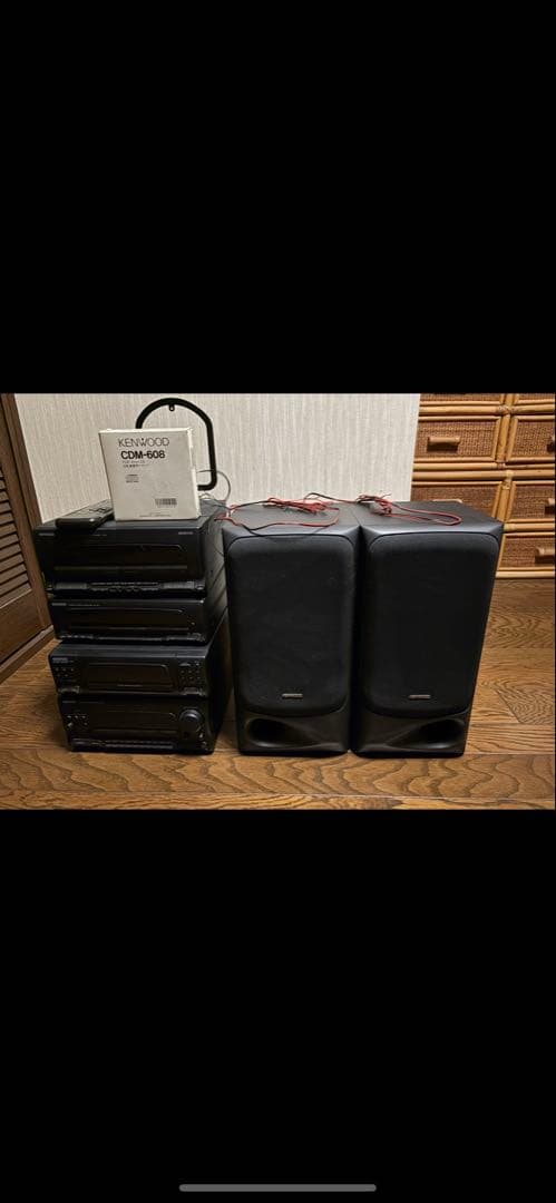 KENWOOD ミニコンポ ブラック スピーカー付き