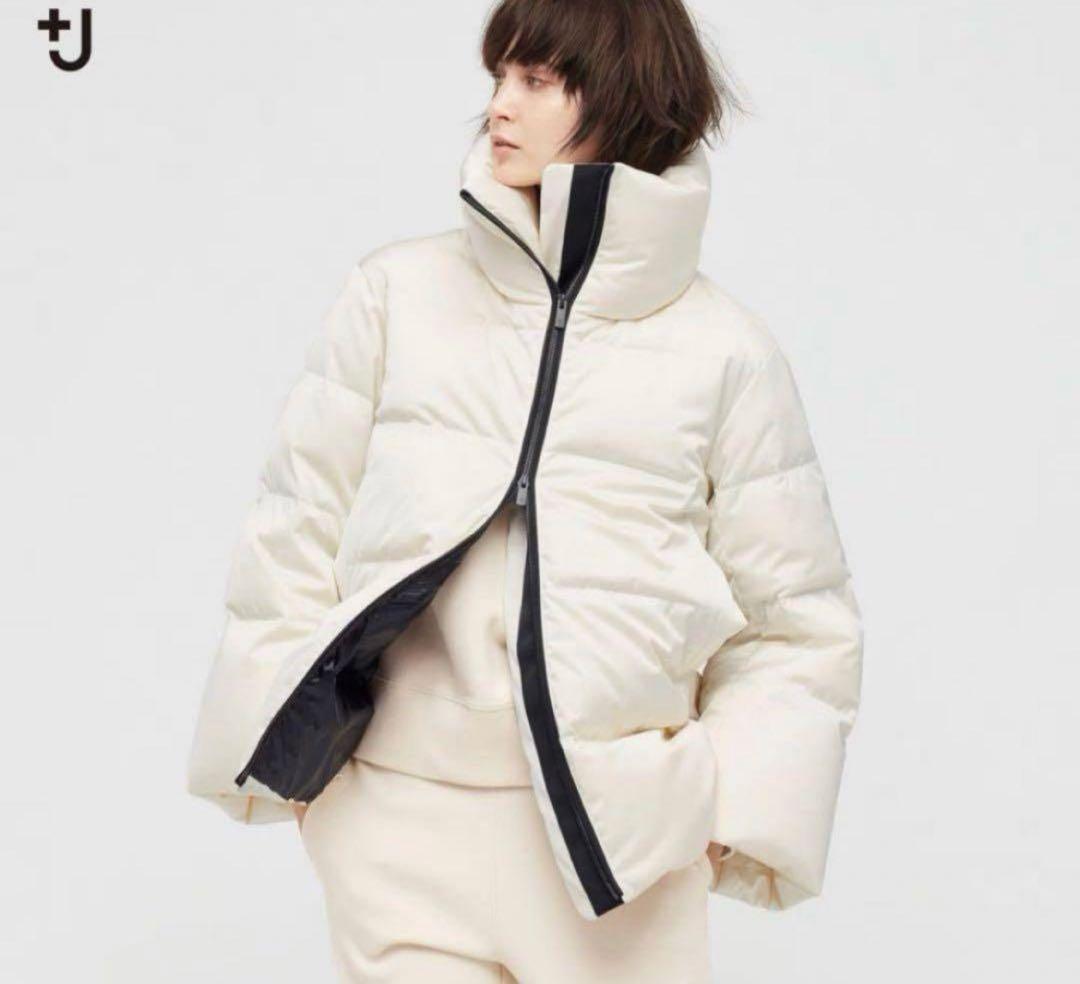 ユニクロ　+J ホワイト ダウンジャケット