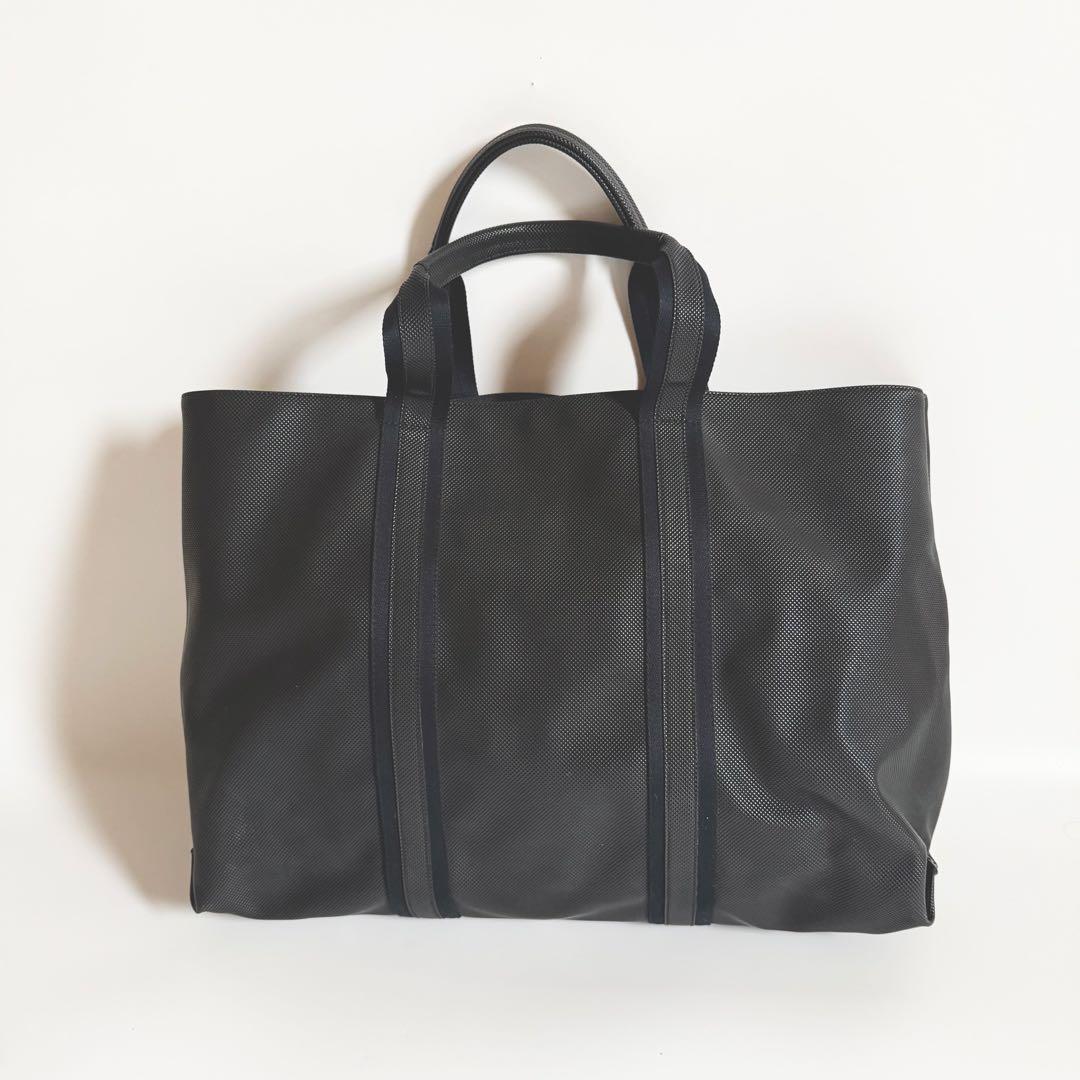 極美品　ボッテガヴェネタ　マルコポーロ　PVC 黒トートバッグ　A4 ビジネス