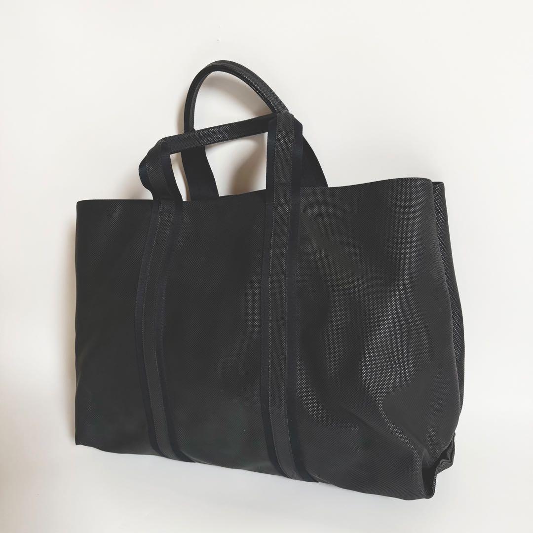 極美品　ボッテガヴェネタ　マルコポーロ　PVC 黒トートバッグ　A4 ビジネス