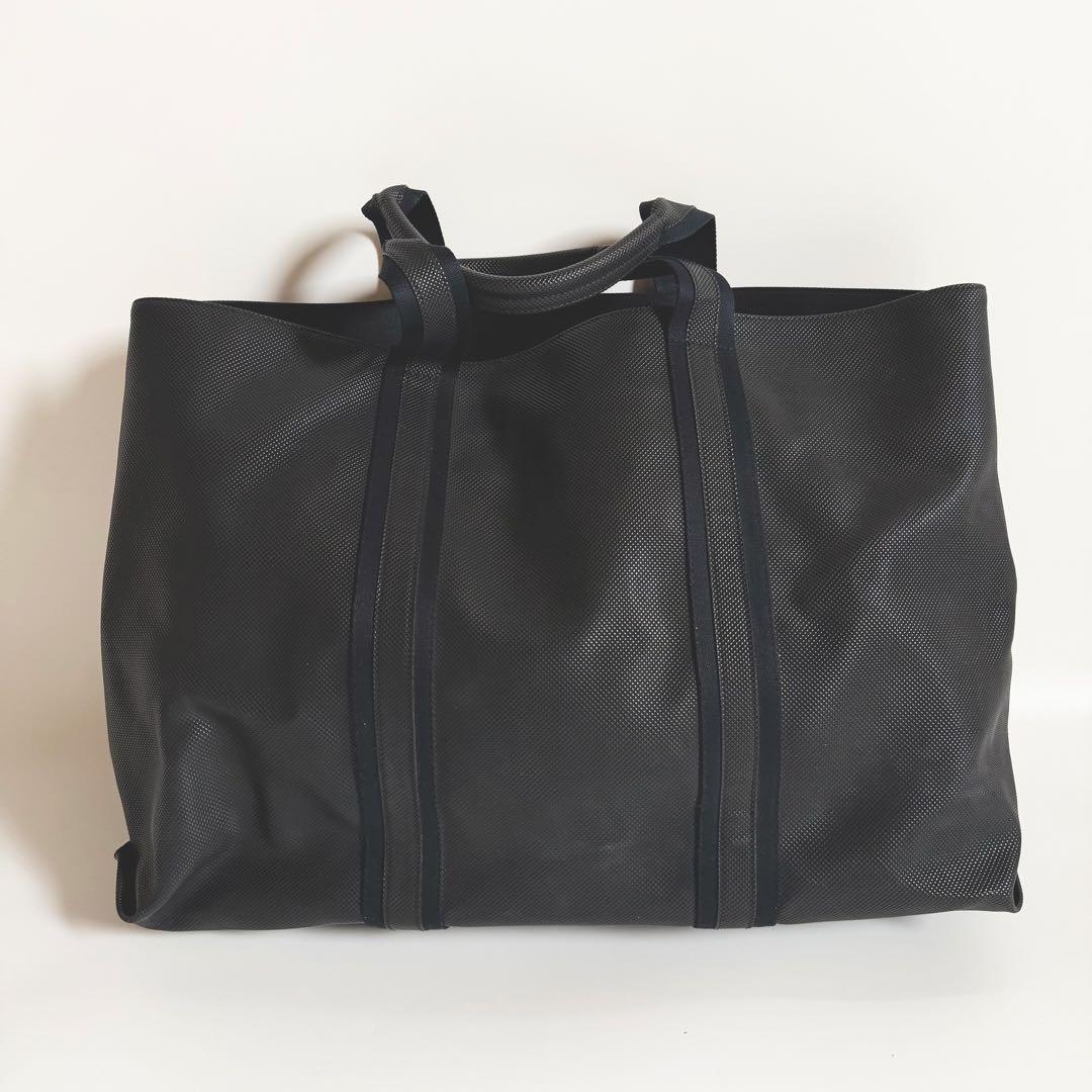 極美品　ボッテガヴェネタ　マルコポーロ　PVC 黒トートバッグ　A4 ビジネス