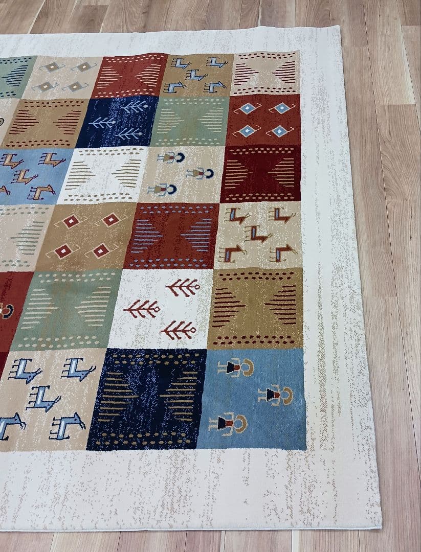 Y2872 ベルギー製 ウィルトン織 ギャッベ ラグ 大判 250×201㎝