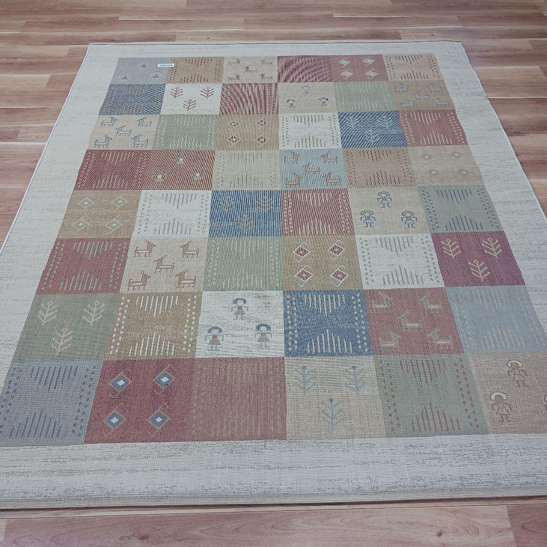 Y2872 ベルギー製 ウィルトン織 ギャッベ ラグ 大判 250×201㎝