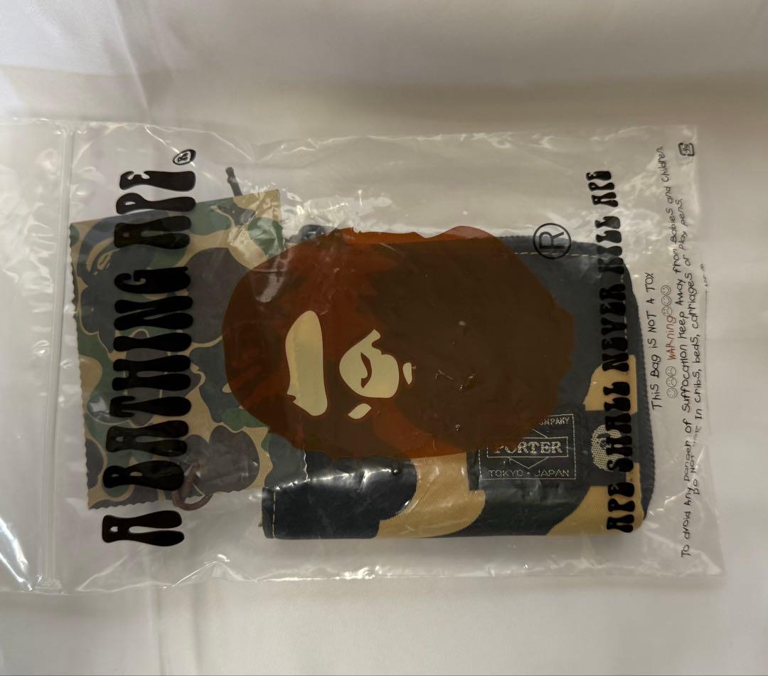 激レア カラー PORTERコラボ ウォレット イエロー財布 APE 迷彩