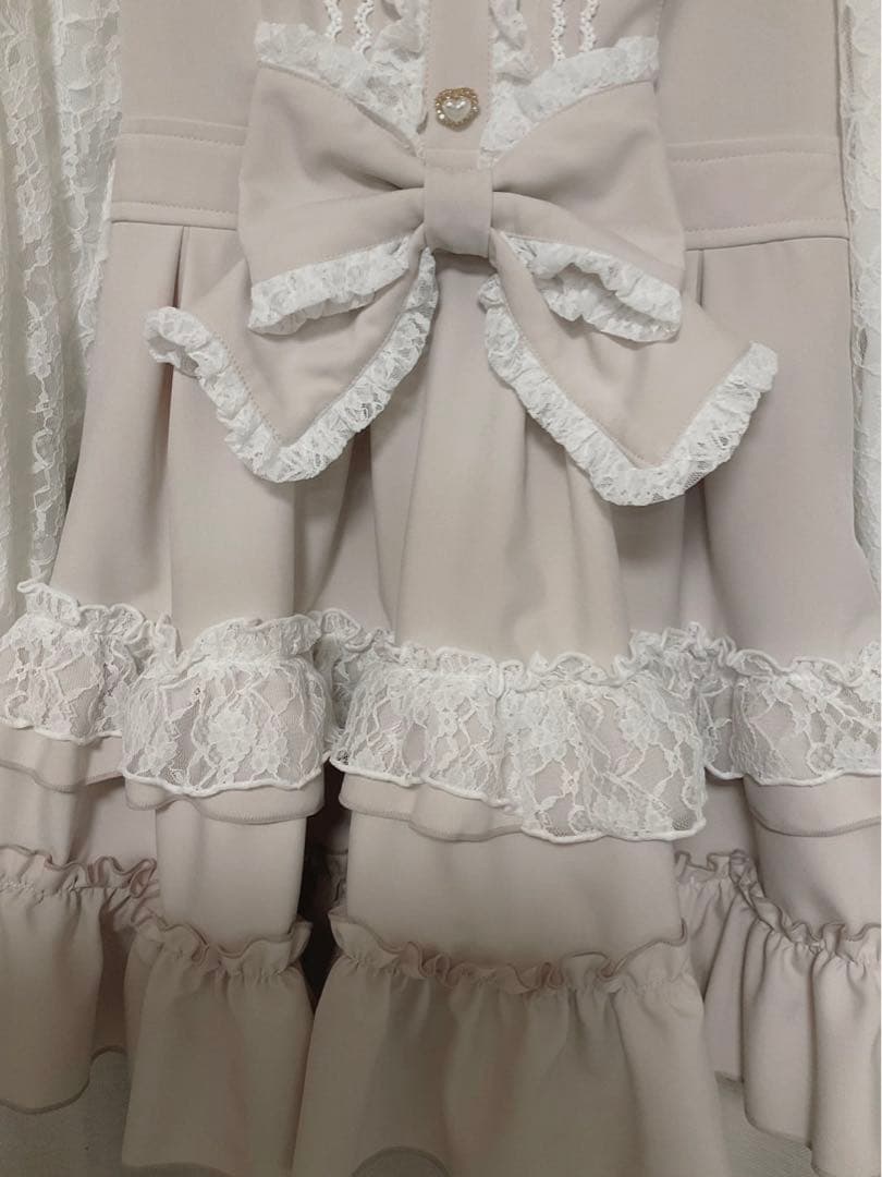 LIZLISA リズリサ ティアラリボンティアードワンピース ピンク